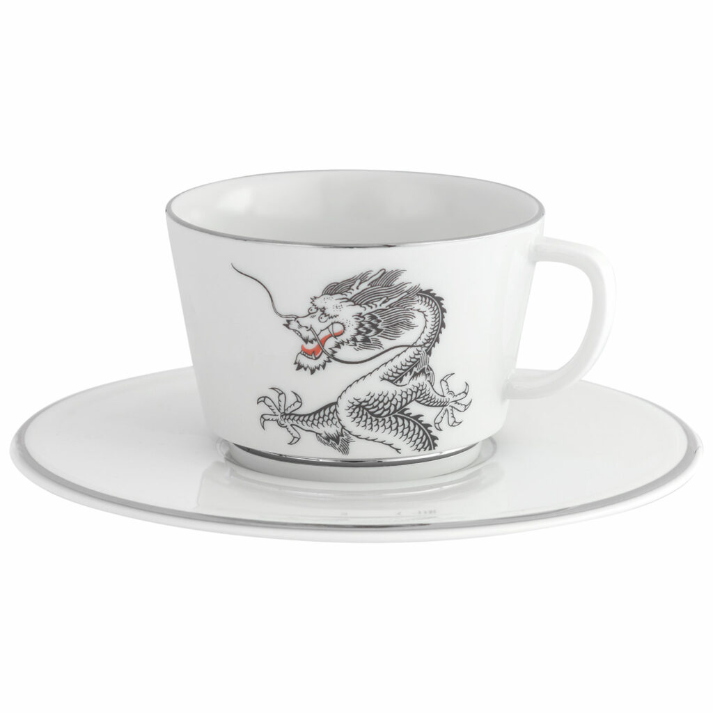 Cappuccinotasse aus dem Dekor "Vitruv Glücksdrache Platinum" 
© MEISSEN