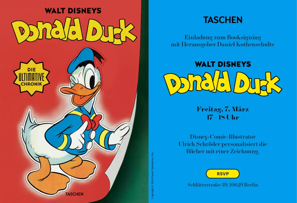Donald Duck Buchsignierung im Taschen Store Berlin
© Taschen Verlag