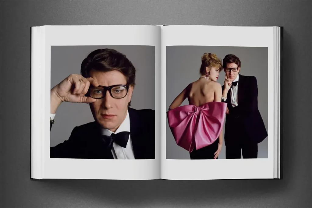 Harper’s Bazaar US; model: Yves Saint Laurent,1983.Designer: 
Yves Saint Laurent; models: Yves SaintLaurent and Anette Stai, 1983.
© David Bailey