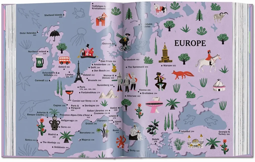 Interior view- The New York Times. Cultured Traveler. 100 Trips for Curious Minds from Agadir to Yogyakarta
© Taschen Verlag